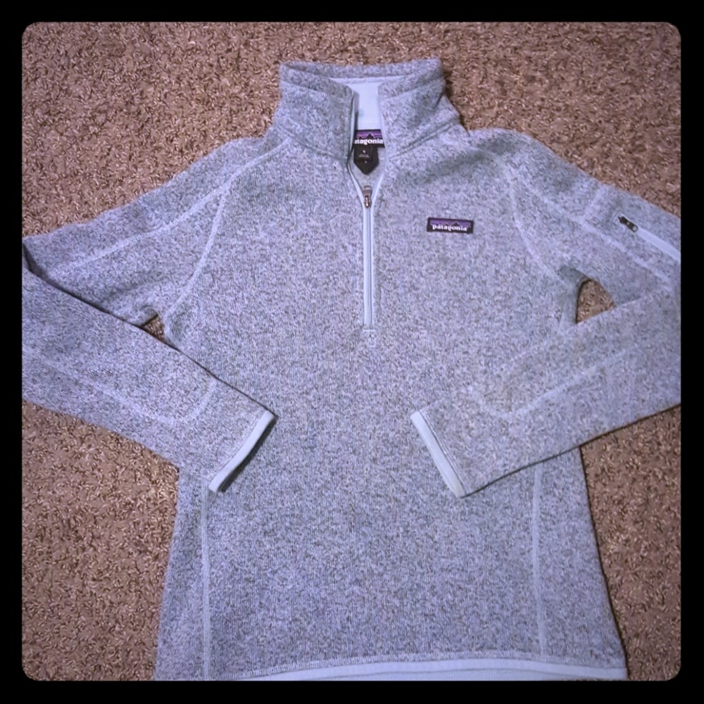 Patagonia Better Sweater 1/4 zip Birch White Small